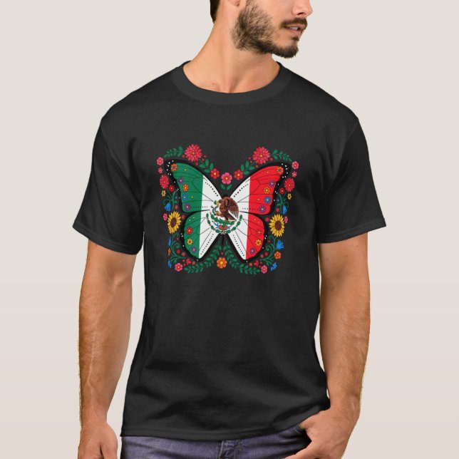 Mexikansk flaggfjäril Arv Mexiko Reser S T Shirt (Framsida)