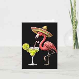 Mexikansk flamingo sombrero margarita cinco de may kort