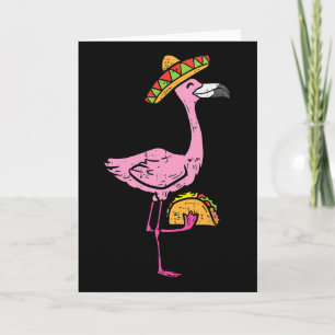 Mexikansk Flamingo Tacos Söt Cinco De Mayo Fest A Kort
