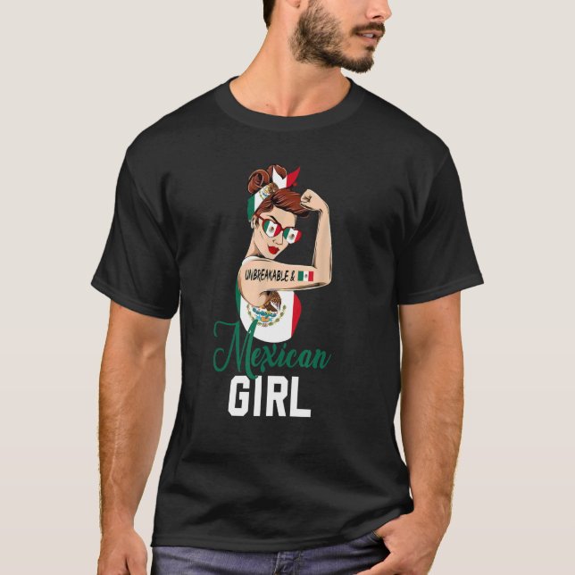 Mexikansk flicka, obrytbar Rosie, Riveter Women T Shirt (Framsida)