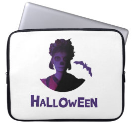 Mexikansk flicka och Fladdermus Halloween Design D Laptop Fodral