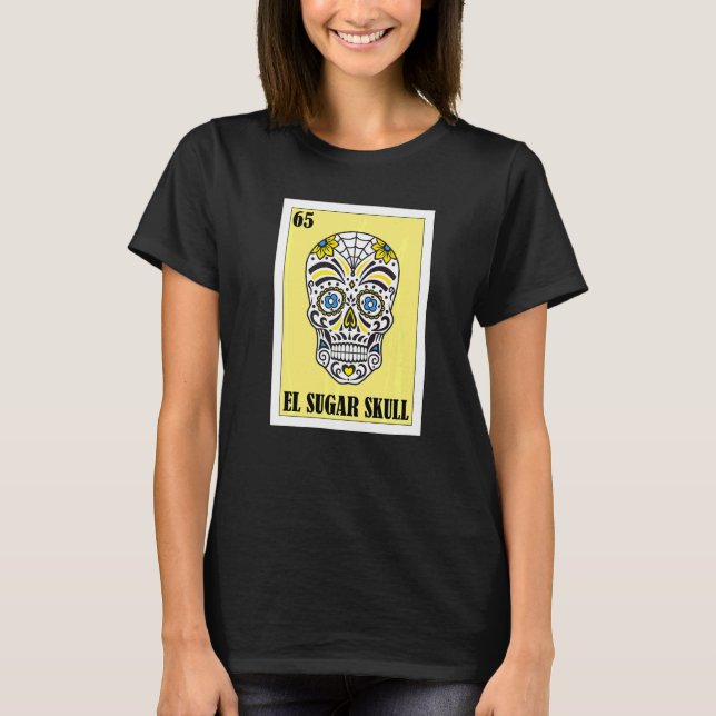 Mexikansk för fester El Socker Skalle 1 T Shirt (Framsida)