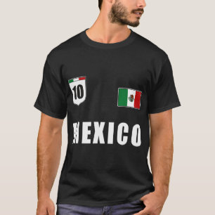Mexikansk fotbollsspelare för mexikansk Jersey-fot T Shirt