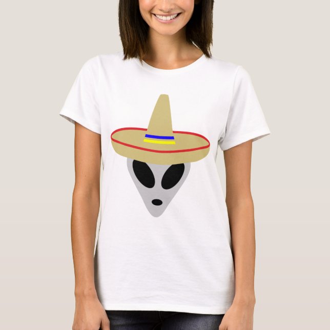 mexikansk främmande sombrero t-shirt (Framsida)