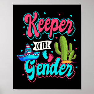 Mexikansk Gender Reveal Cinco De Mayo Ba Poster