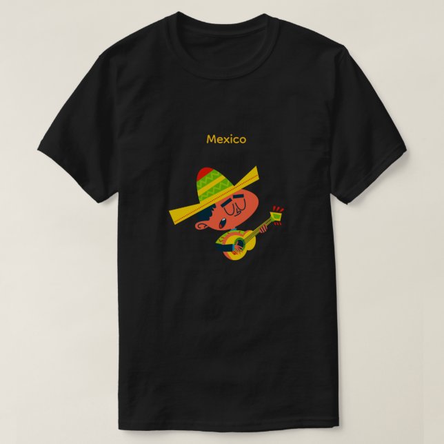 Mexikansk gitarrpojke t shirt (Design framsida)