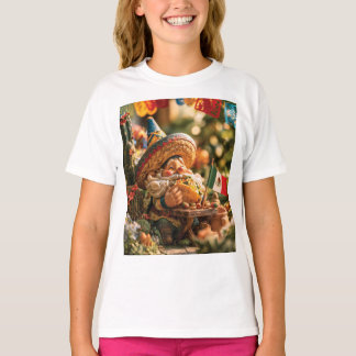 Mexikansk Gnome som äter en Taco iförd en Sombrero T Shirt