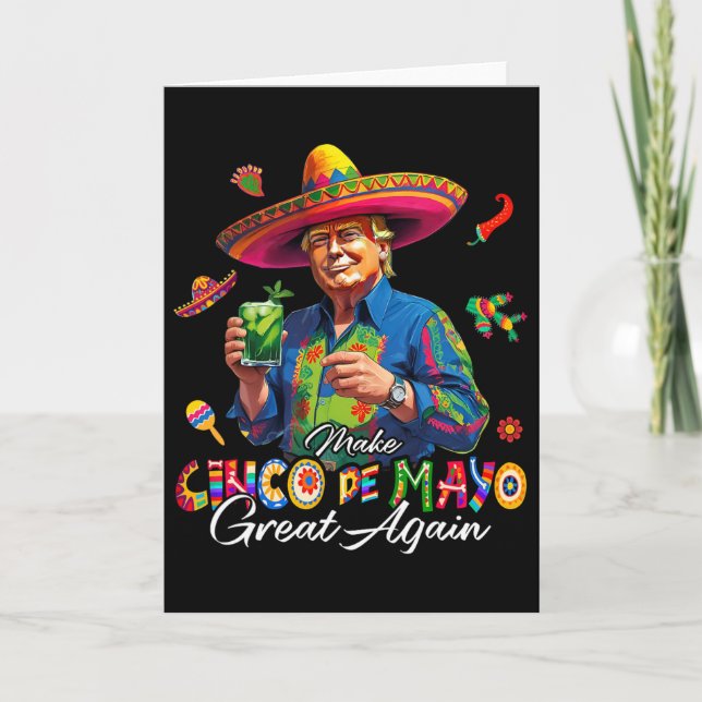 Mexikansk gör Cinco De Mayo Great Again Rolig Trum Kort (Framsida)