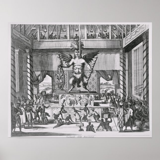 Mexikansk gud Huitzilopochtli Poster (Framsidan)