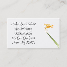 Mexikansk gul drakfluga i vinge visitkort