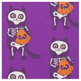 mexikansk halloween-kattskeletonpumpa tyg