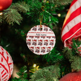 Mexikansk hårlös hundras julstjärnor julgransprydnad keramik
