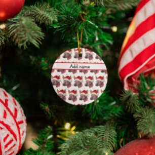 Mexikansk hårlös hundras julstjärnor julgransprydnad keramik