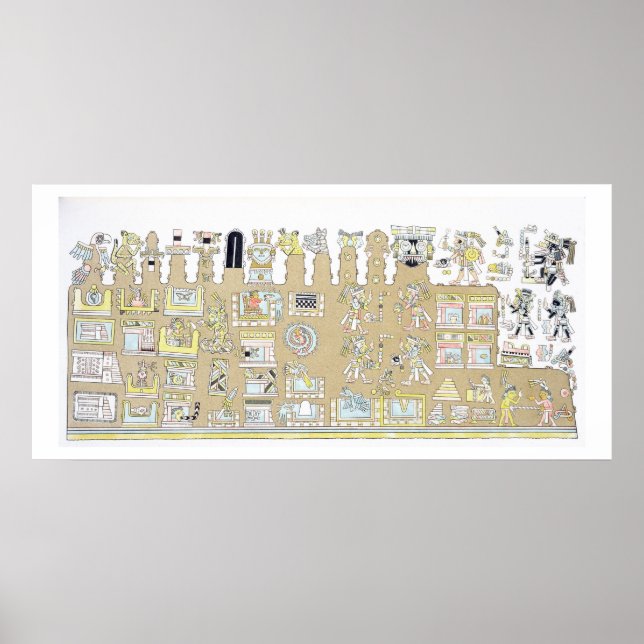 Mexikansk hieroglyfi från Vues des Cordillieres Poster (Framsidan)