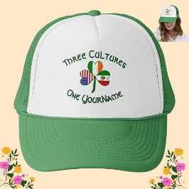 Mexikansk Irish USA flagga Shamrock Personlig Keps
