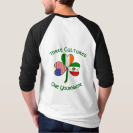 Mexikansk irländsk amerikansk flagg Shamrock Perso T Shirt