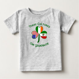 Mexikansk irländsk amerikansk Flaggor Shamrock Dit T Shirt