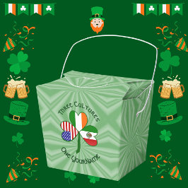 Mexikansk irländsk amerikansk Shamrock Flag Take A Presentaskar