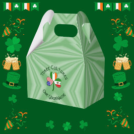 Mexikansk Irländsk Amerikansk Shamrock Flagga Presentaskar