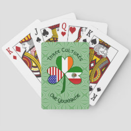 Mexikansk irländsk Flagga Shamrock Personlig Casinokort