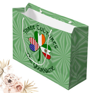 Mexikansk Irländsk USA Flagga Shamrock Personlig S