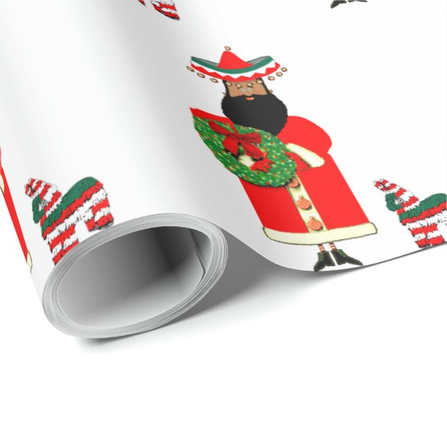 Mexikansk julklappsinsvepningspapper presentpapper (Rullad Hörn)