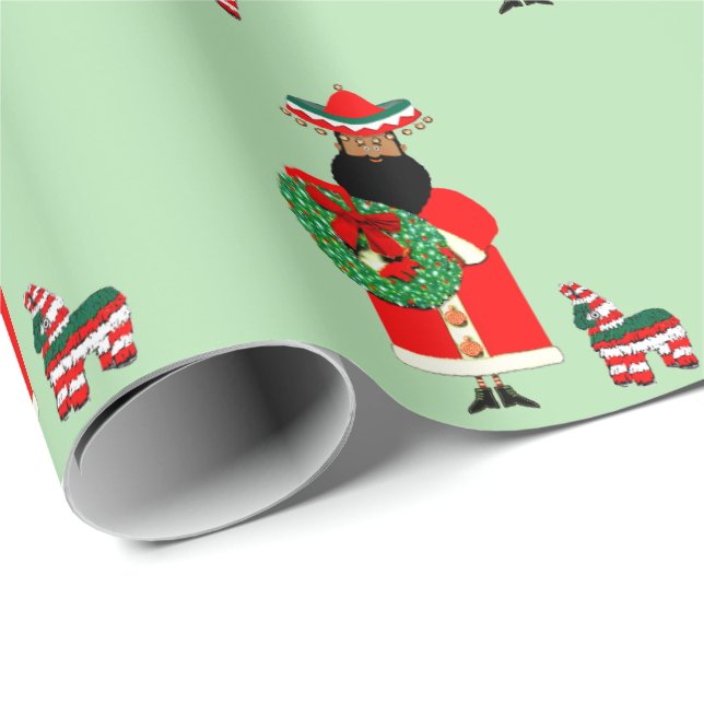 Mexikansk jultomte presentpapper (Rullad Hörn)