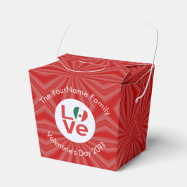 Mexikansk KÄRLEK Hjärtflagga Valentine Personlig  Presentaskar