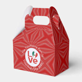 Mexikansk KÄRLEK Hjärtflagga Valentine Personlig  Presentaskar