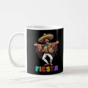 Mexikansk kille i Poncho Dancing Fiesta Cinco de M Kaffemugg