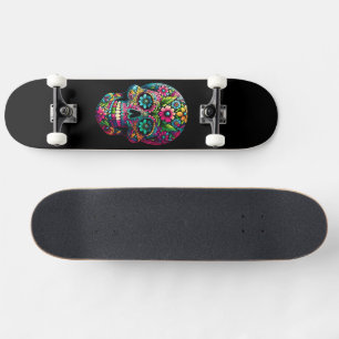Mexikansk konstskalle mini skateboard bräda 18,5 cm