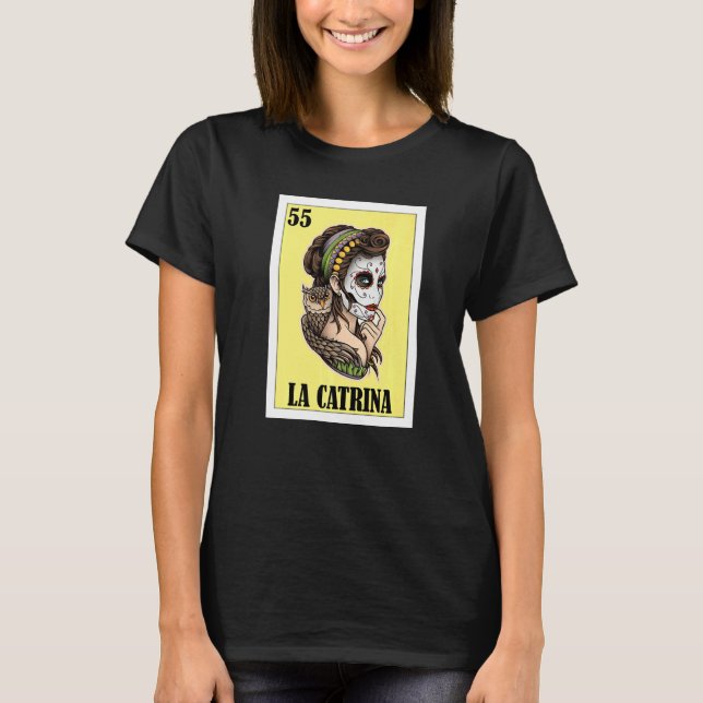 Mexikansk La Catrina T Shirt (Framsida)