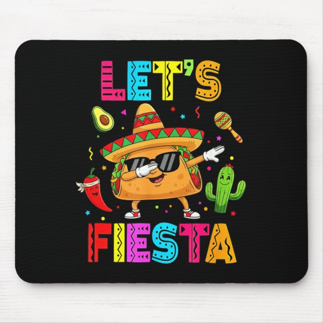 Mexikansk Låt Fiesta Rolig Taco Dabbing Cinco De M Musmatta (Framsidan)