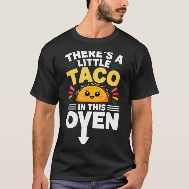 Mexikansk liten taco i denna ugn cinco de mayo t shirt (Framsida)