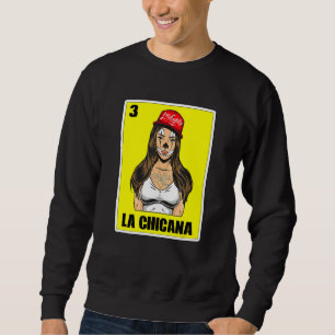 Mexikansk lott för kvinnor Usa Chingona La Chicana Lång Ärmad Tröja