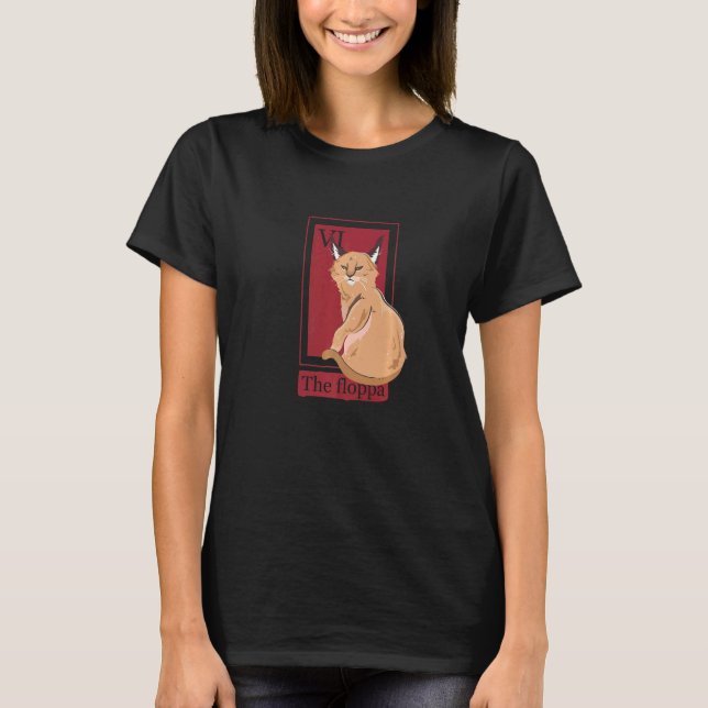 Mexikansk lotterikatt, karacalkatt, floppa t shirt (Framsida)