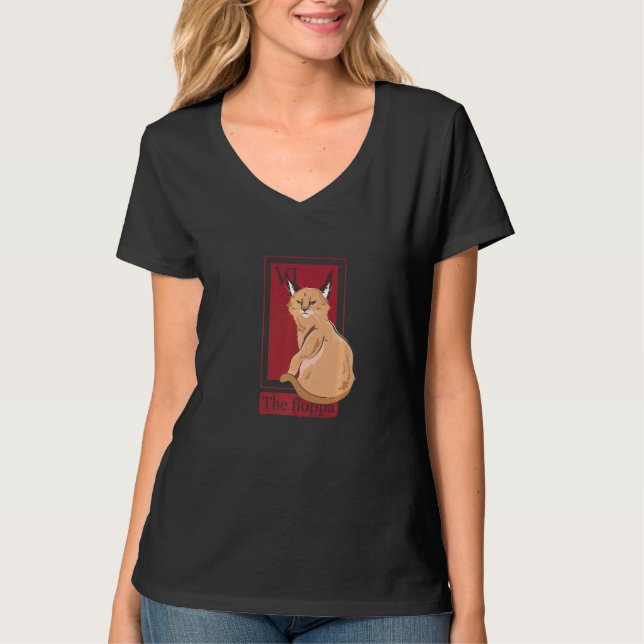 Mexikansk lotterikatt, karacalkatt, floppa t shirt (Framsida)