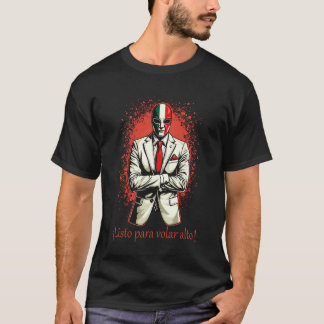 Mexikansk Lucha Libre Luchador Redo Att Flyga Högt T Shirt