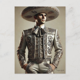Mexikansk man i Charro Costume Vykort