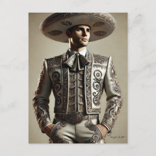 Mexikansk man i Charro Costume Vykort