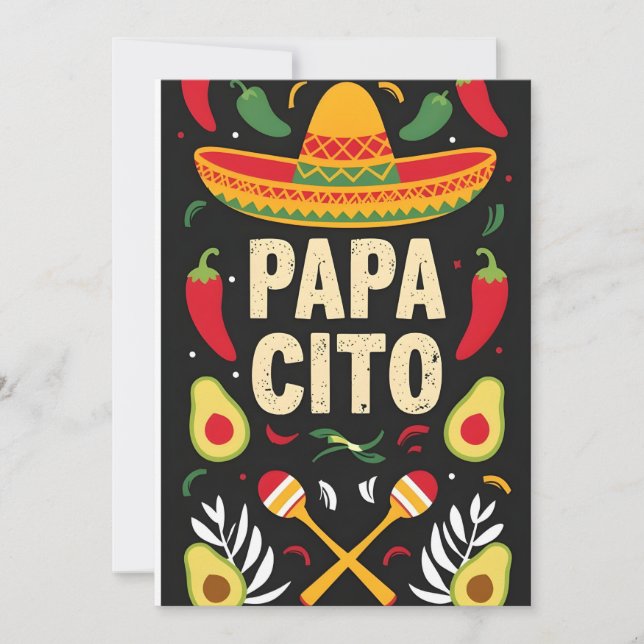 Mexikansk Maracas Julkort Inbjudningar (Framsida)