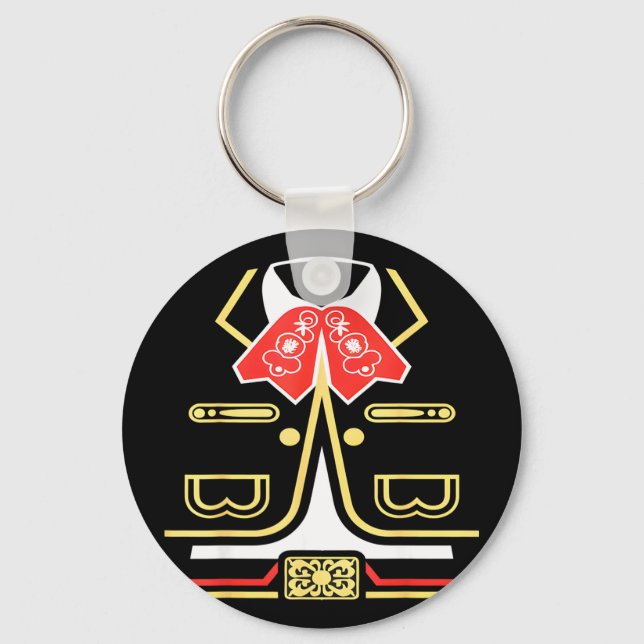 Mexikansk mariachi halloween kostym charro cinco d nyckelring (Framsida)
