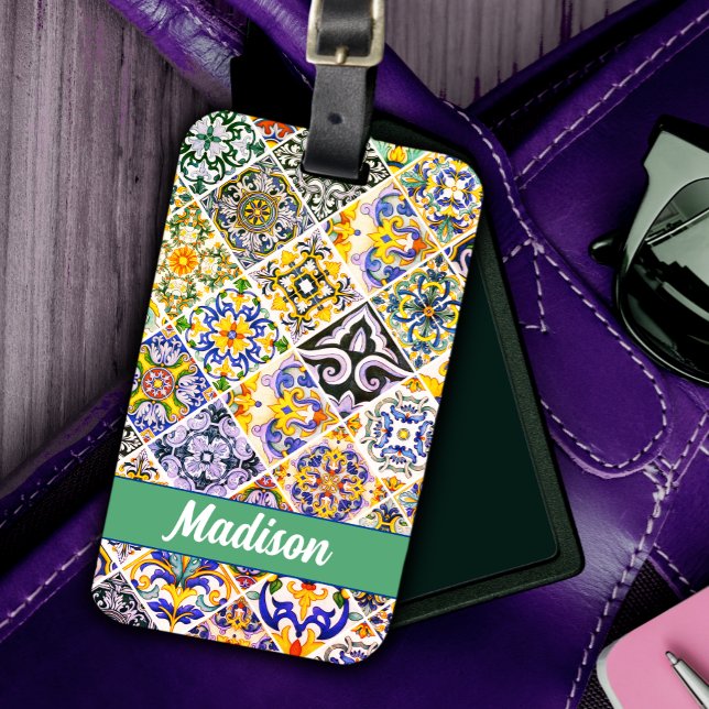 Mexikansk marockansk siciliansk grönt vid Medelhav Bagagebricka (Skapare uppladdad)