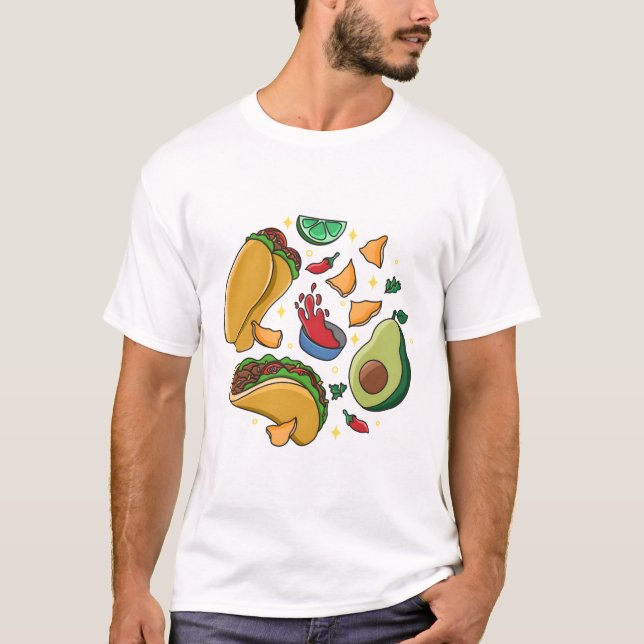 Mexikansk mat t shirt (Framsida)