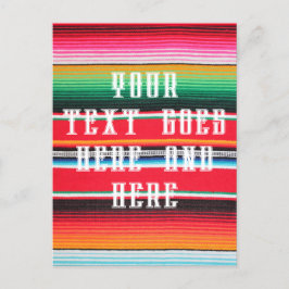 mexikansk mexico poncho serape-bakgrund vykort