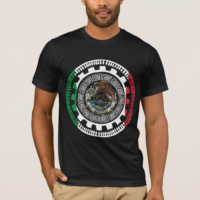 Mexikansk mexikansk mexikansk mexikansk Mayalender T Shirt (Framsida)