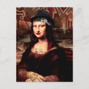 Mexikansk Mona Lisa Chicana Chola Vykort