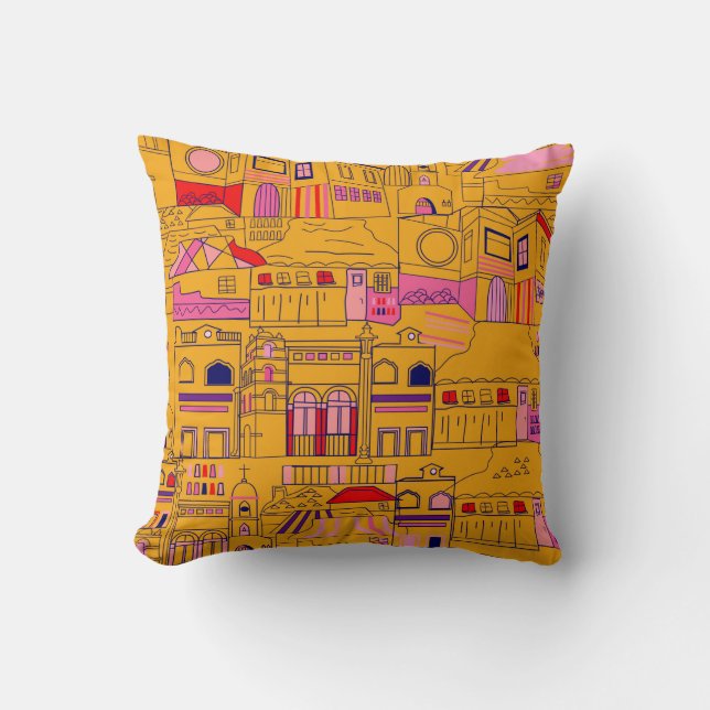 Mexikansk mönster sömlös design. Dekoration textil Kudde (Framsida)
