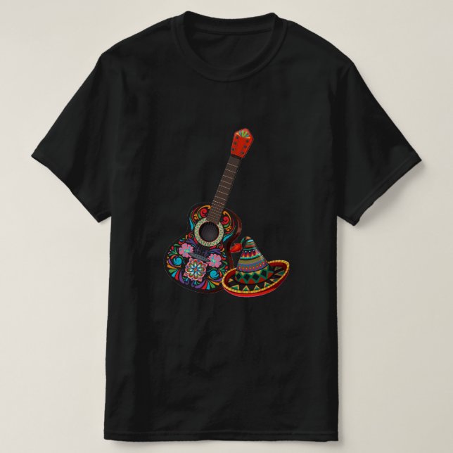 Mexikansk Musik Herr T-Shirt (Design framsida)