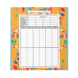 Mexikansk Otomi-design - Bridge Score Pad Anteckningsblock